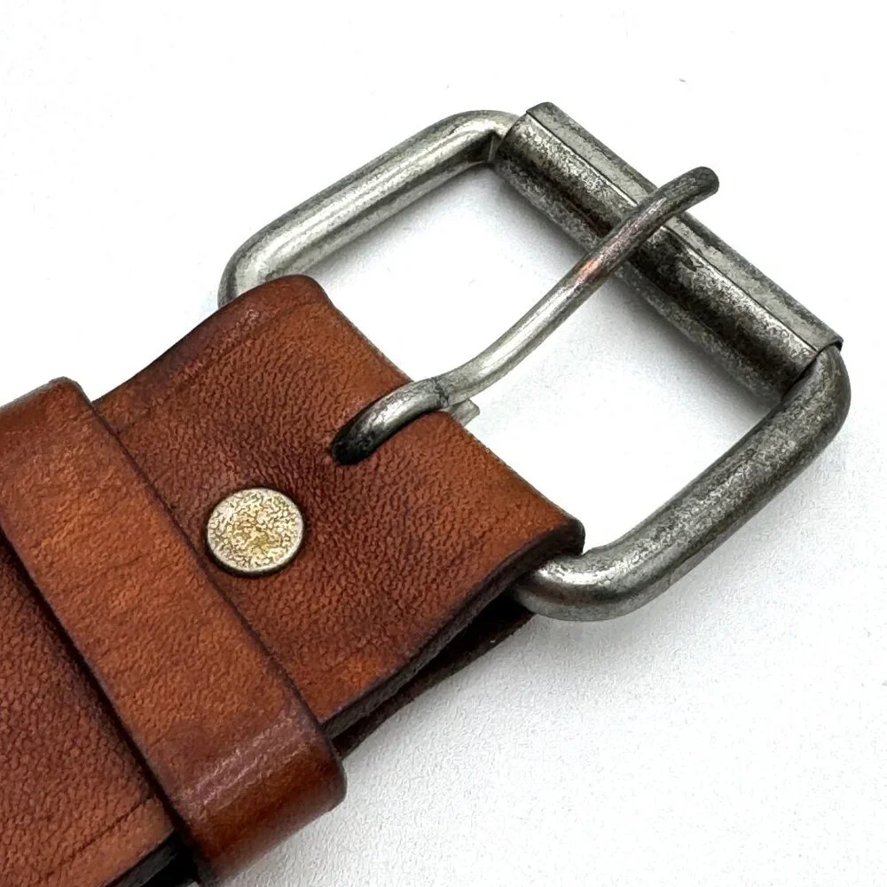 HAND TOOLED BROWN LEATHER MENS BELT FASHION WORK CASUAL OFFICE WEAR MEN BELTS me - Picture 12 of 12